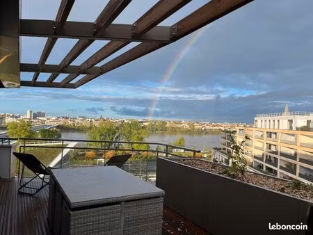 superbe t3 neuf 73 m² - vue garonne - terrasse 33 m²