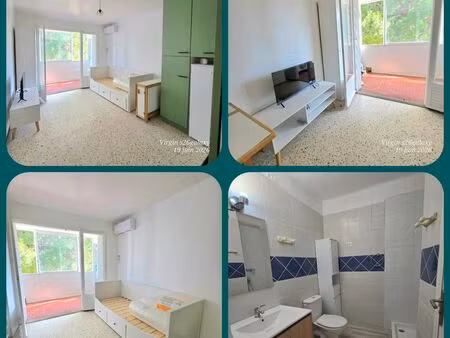 studio meublé 25 m² (avec loggia) – parking privé & clim