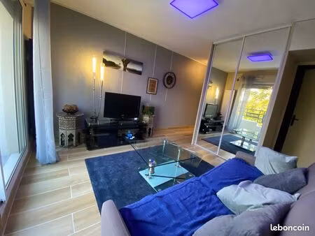charmant studio entièrement rénové avec balcon au calme et parking