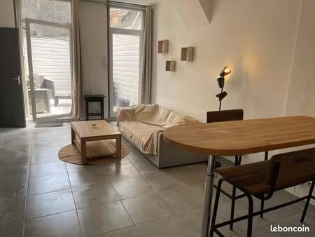 location t2 meublé avec terrasse – wasquehal centre – juillet+août