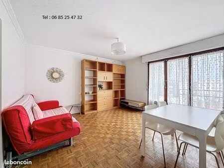lumineux t2 meublé - 47m² - chamigny centre - 1050 cc - proche métro 15