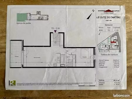 appartement t2 meublé