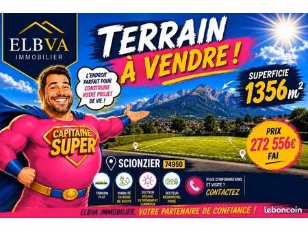 terrain 1356 m² scionzier