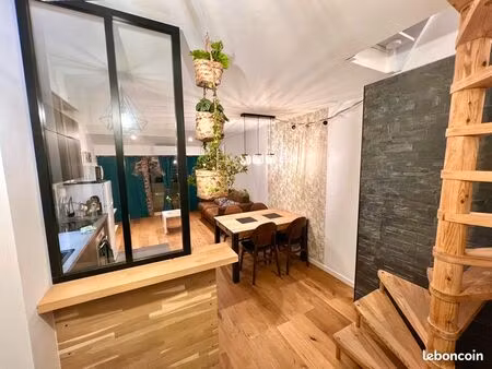 f2 duplex meublé 45 m² - 500m frontière suisse