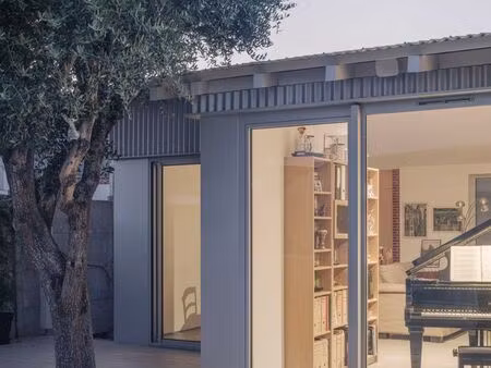 maison de cheminot rénovée par architecte  patio  terrasse  piscine  dépendance et jardin