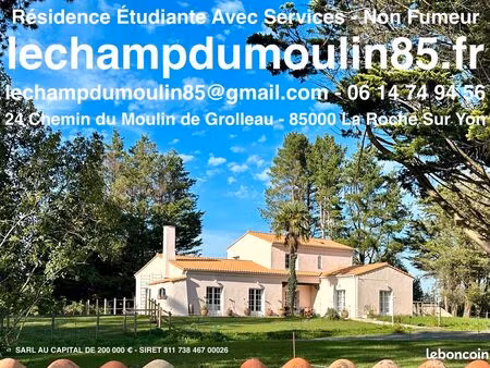 hébergement étudiant meublé non fumeur  proche de l’ifsi & du pôle universitaire de la roc