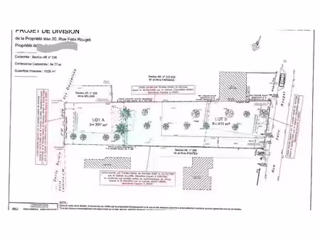 vente terrain à batir 597 m² à vaureal (95490)  184 900 €