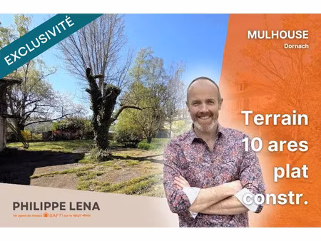 vente terrain à batir 1000 m² à mulhouse (68100)  195 000 €