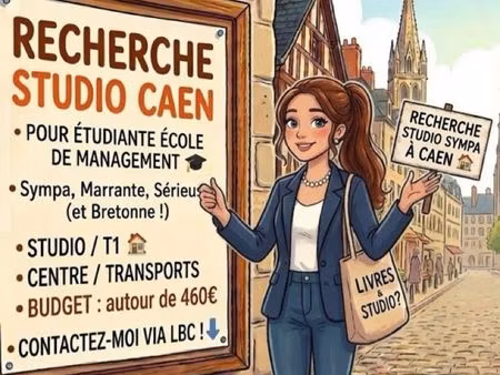 recherche studio meublé caen centre