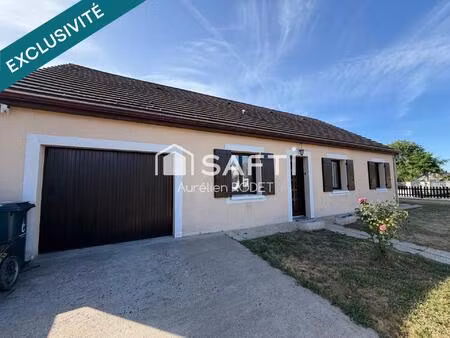 maison de plain-pied avec garage  3 chambres.