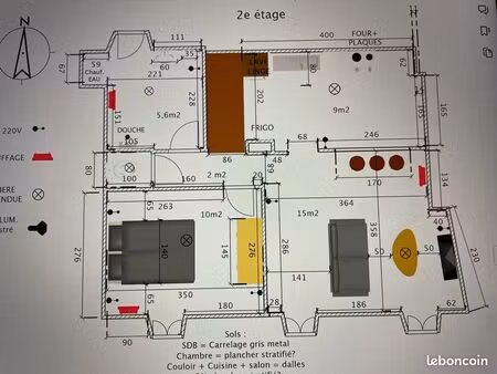 t2 meublé 45 m2 neuf