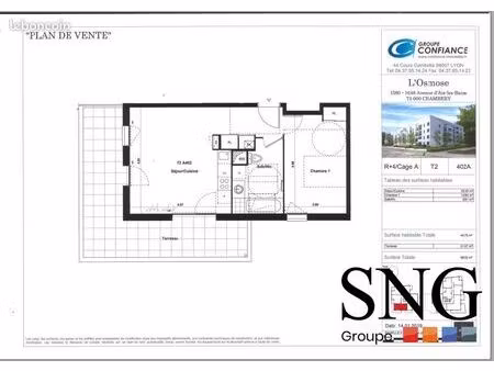 appartement 2 pièces 45 m²