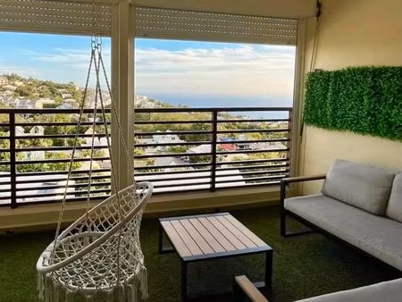 t3 meublé avec vue mer exceptionnelle - résidence avec piscine - les avirons