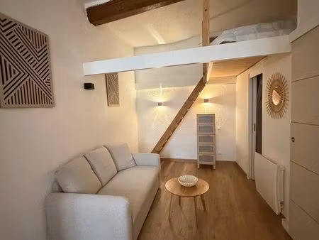 souplex atypique de 43 m² d’usage avec pierres apparentes – proche faculté de droit