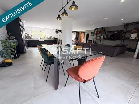 jolie maison de plain-pied - local commercial - deux grands garages - hangar