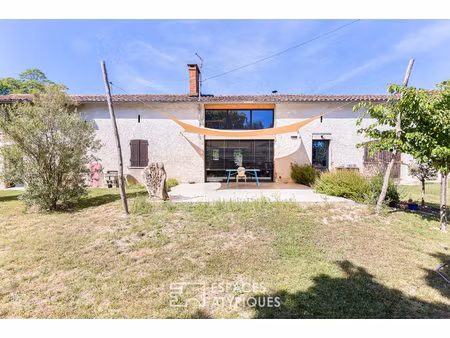 longère rénovée en contemporain avec jardin à balma