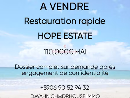 à vendre : fonds de commerce de restauration rapide - hope estate