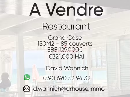 à vendre - fonds de commerce restaurant - grand case  saint-martin (partie française)