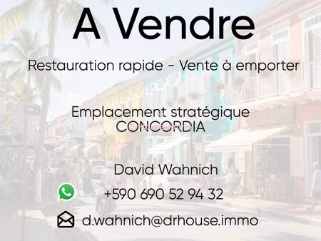 à vendre - fonds de commerce de restauration à emporter - saint-martin en partie française