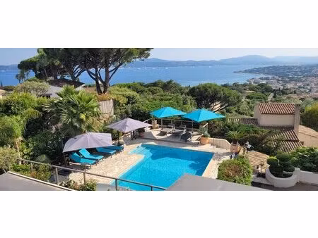 sainte-maxime - villa t9 vue mer  2 appartements rénovés  piscine dôme  jacuzzi  double...