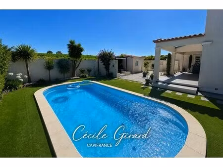 exclusivité ! maison à vendre 5 pièces sauvian (34) piscine  garage  sans vis à vie ...