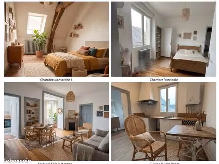 bel appartement t3 de 67m² avec charme de l'ancien – plein centre-ville écommoy