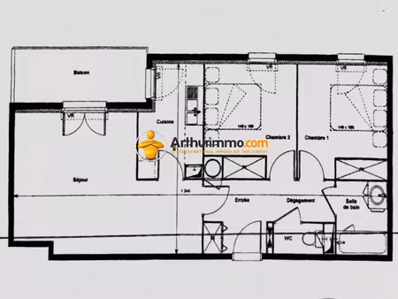 vente appartement 3 pièces 61 m2 à la ferté-gaucher