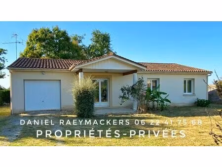 exclusivité plain-pied 97 m²  3 chambres  garage et terrain clos de plus de 1 000 m² à 5..