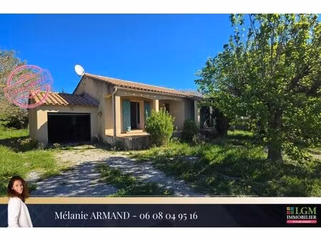 calvisson – villa de plain-pied avec jardin et fort potentiel