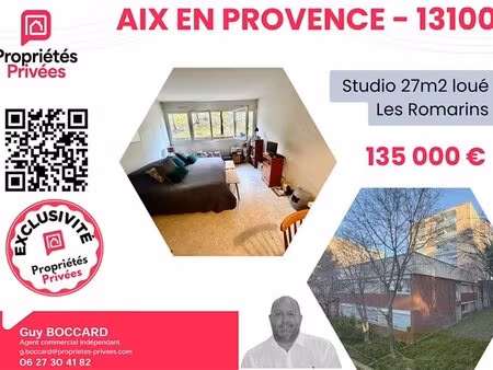 appartement aix en provence 1 pièce(s) 26.40 m2