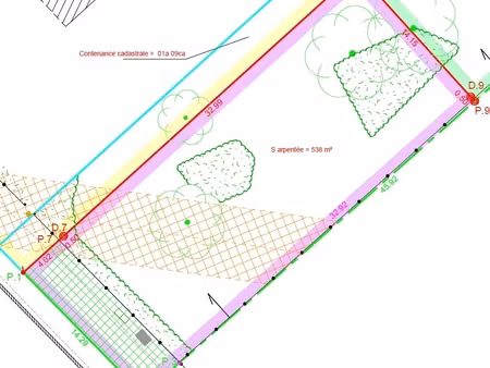 vente terrain 538 m²