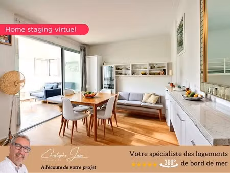 appartement avec loggia vue mer et parking privé