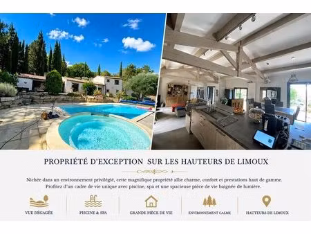 belle villa de 166 m2 avec piscine   terrain 12730 m2