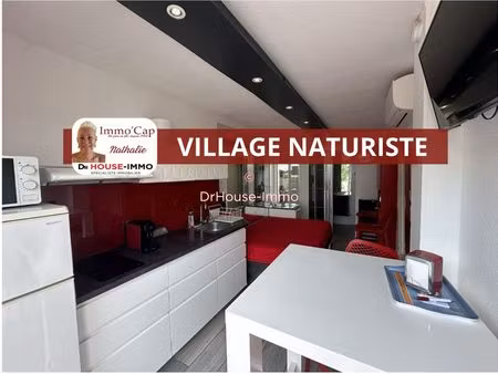 immo'cap - au village naturiste - studio de 16.16m2 - port nature 3 tres proche de la mer 
