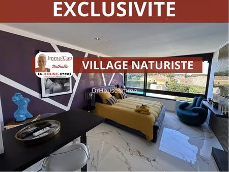 immo'cap nathalie vend au village naturiste residence port venus - studio de 23.56m2 habit