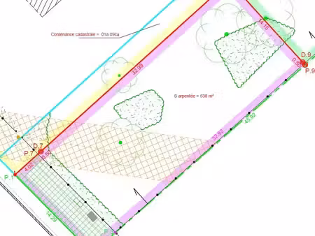 vente terrain 538 m²