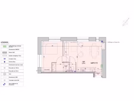 lyon 9 - appartement - 30.3 m² - quai paul sédaillan
