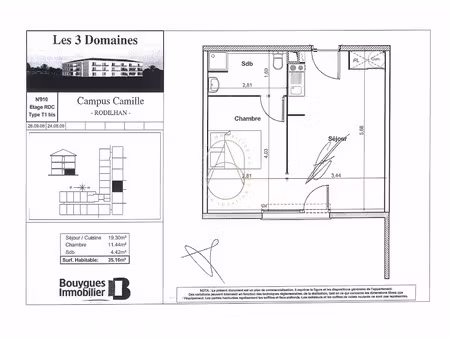 vente appartement 2 pièces 32.15 m² à rodilhan (30230)  100 000 €