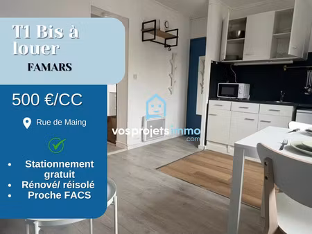 location appartement 1 pièce 18 m² à famars (59300)