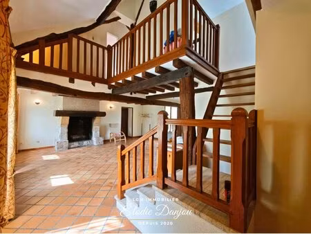 charmante longère 150m² – 4 chambres + bureau – beau terrain arboré et garage – a...