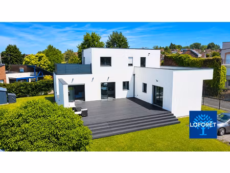 maison d'architecte contemporaine 136 m² - 3 chambres - semi plain-pied - aulnoy-lez-valen