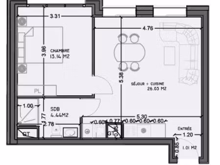 vente appartement 2 pièces 44 m² à morsang-sur-orge (91390)  205 000 €