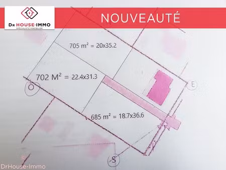 terrain a batir - 702 m² - viabilise