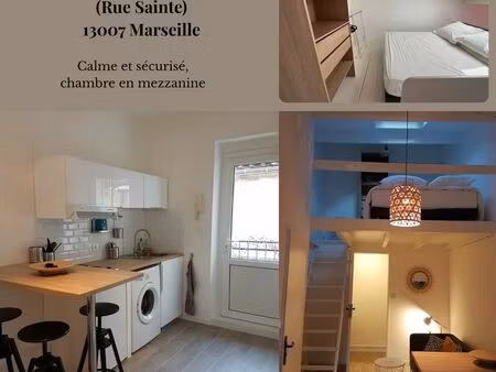 studio meublé coup de coeur avec mezzanine – saint-victor / rue sainte – marseille 13007