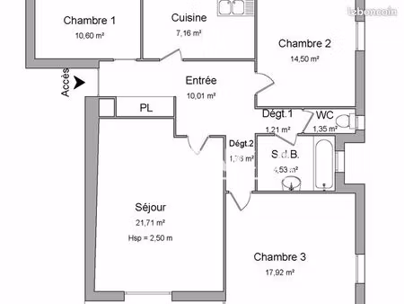 appartement 4 pièces 90 m²