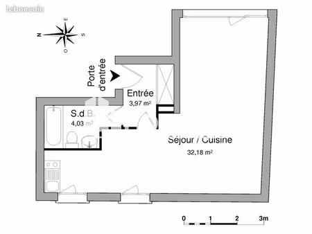 appartement 1 pièce 40 m²