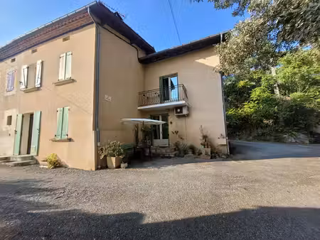 31540 montégut-lauragais- maison de village en pierre avec garage et jardin