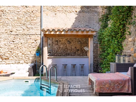 maison de caractère avec piscine au coeur de peyriac-minervois