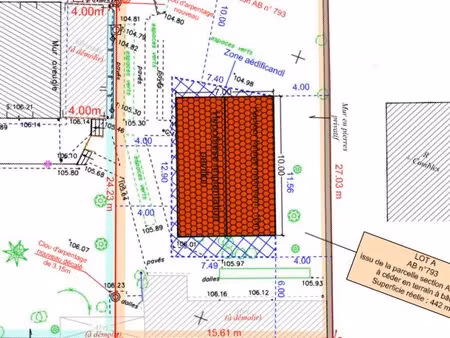 terrain à bâtir de 442m²
