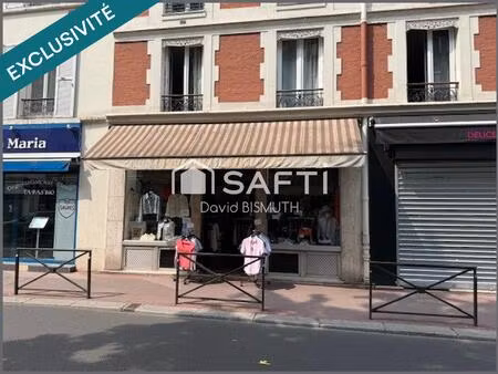 fonds de commerce levallois rue aristide briand surface 85 m2 vitrine 7 metres loyer 1200€
